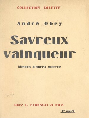 cover image of Savreux vainqueur